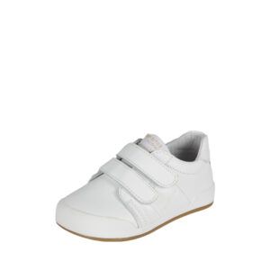 blanditos by crios barefoot londres zapatilla doble velcro blanco colegial