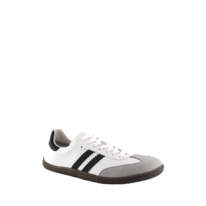 samba coqueflex barefoot zapatilla blanca rayas negras topo