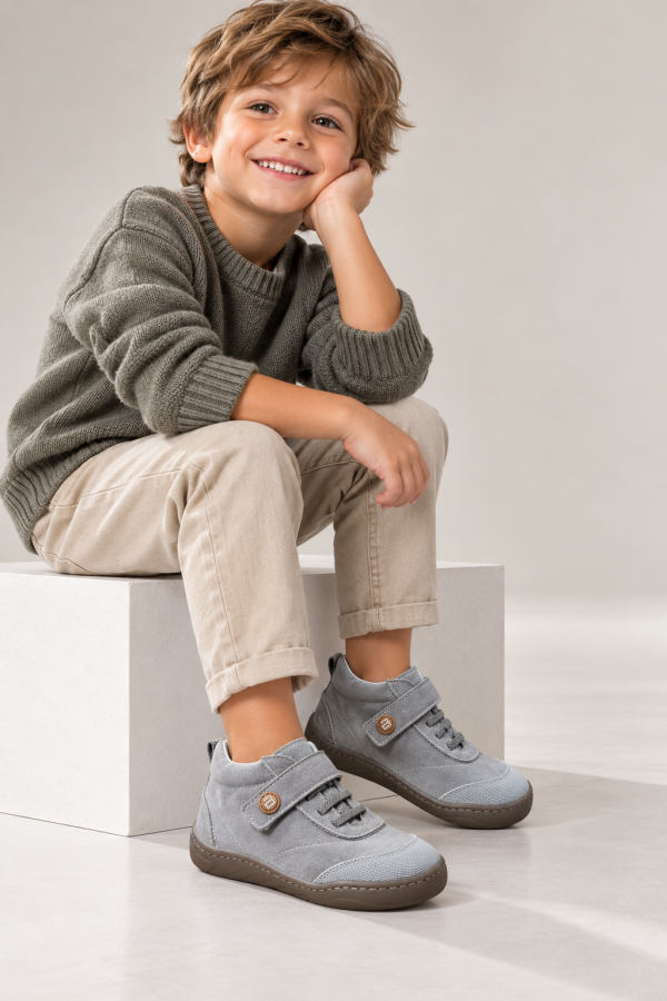 Botín barefoot Andanines Bourne infantil taupe